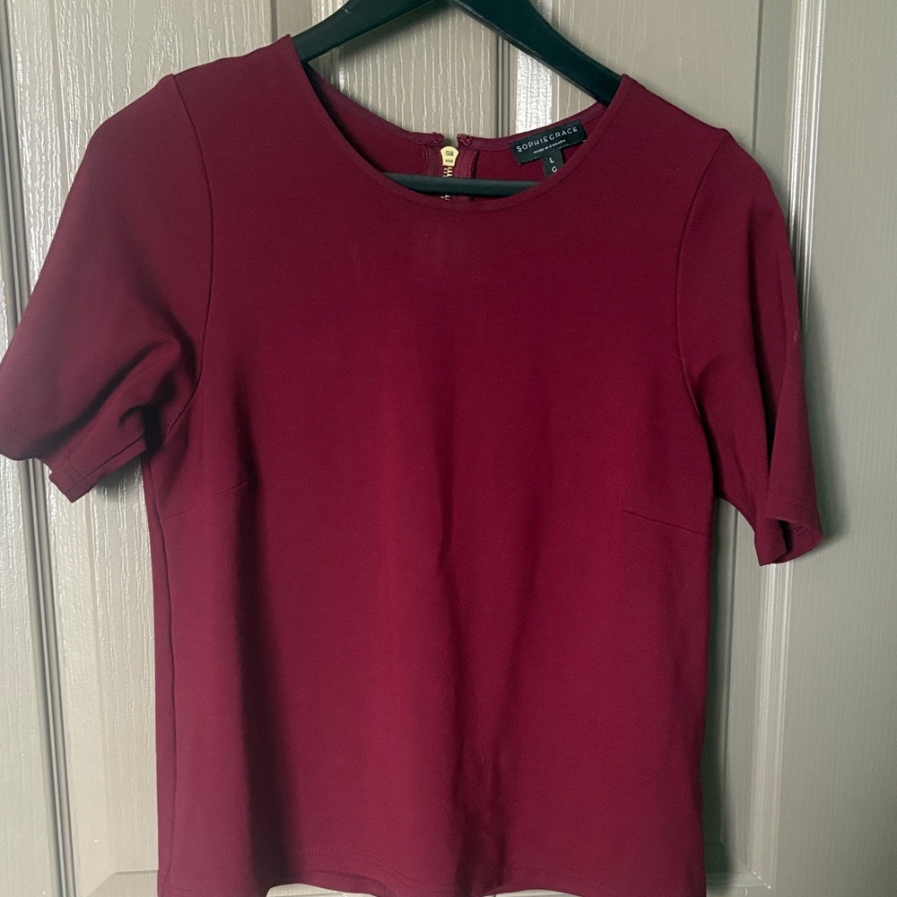 Sophie Grace Amelia top, burgundy